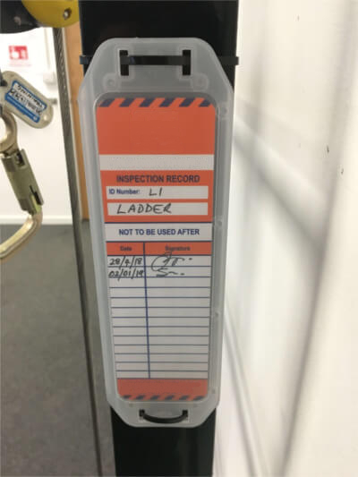 D-I.D Tag on Fixed Access Ladder